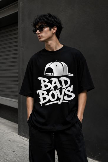 Picture of Bad Boys Oversized T-Shirt | Graffiti Graphic Streetwear Tee | Premium 260 GSM Cotton Unisex