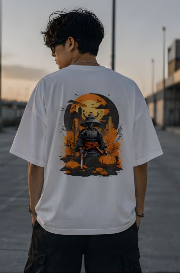 Picture of You’ll Float Too Oversized T-Shirt – White Horror Graphic Back Print Drop Shoulder Streetwear Tee - copy