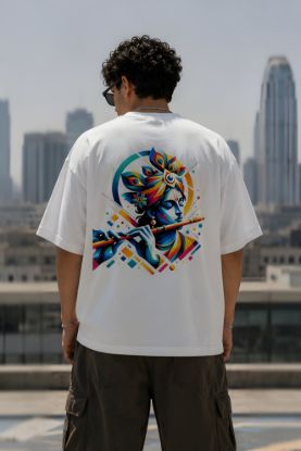 Picture of You’ll Float Too Oversized T-Shirt – White Horror Graphic Back Print Drop Shoulder Streetwear Tee - copy - copy - copy